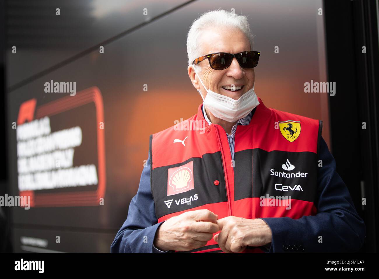 Imola, Italia. 24th Apr 2022. Pietro Ferrari durante il Gran Premio d'Emilia Romagna F1 ad Autodromo Enzo e Dino Ferrari il 24 aprile 2022 ad Imola. Credit: Marco Canoniero/Alamy Live News Foto Stock