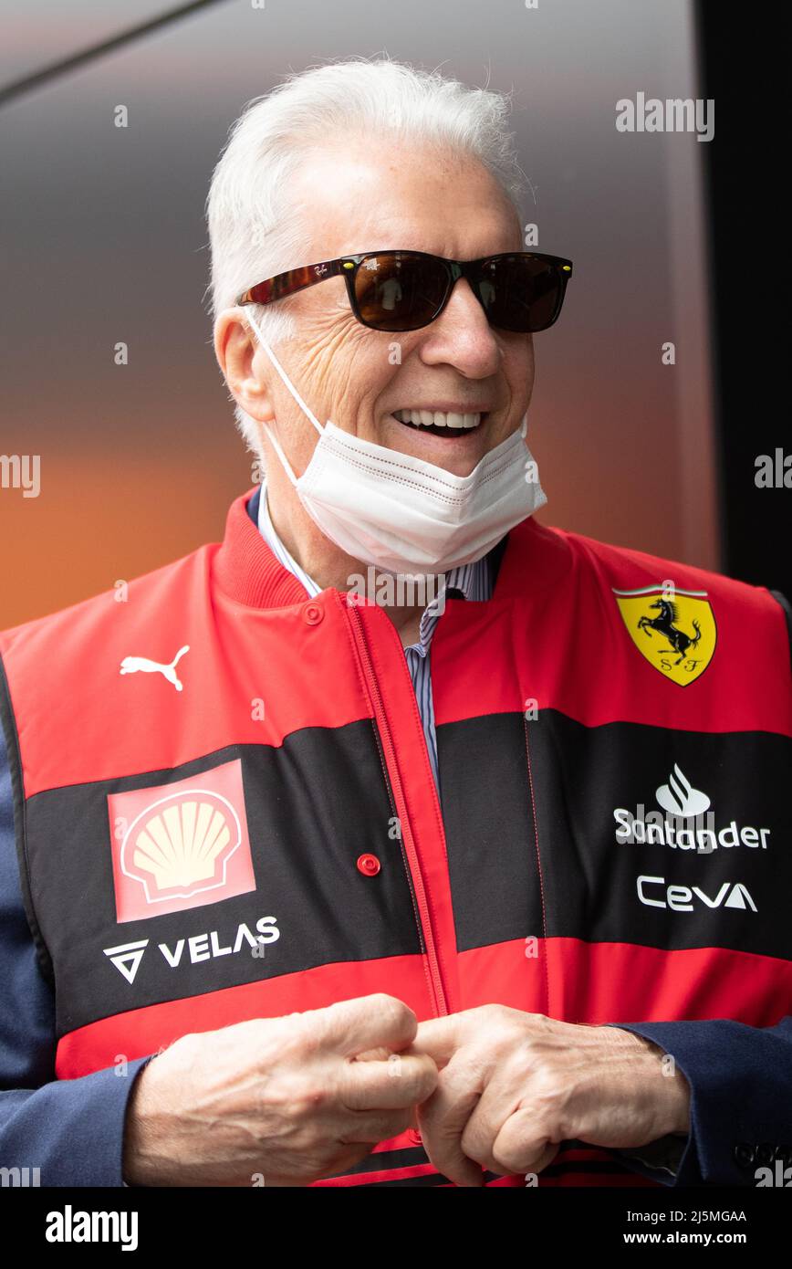 Imola, Italia. 24th Apr 2022. Pietro Ferrari durante il Gran Premio d'Emilia Romagna F1 ad Autodromo Enzo e Dino Ferrari il 24 aprile 2022 ad Imola. Credit: Marco Canoniero/Alamy Live News Foto Stock