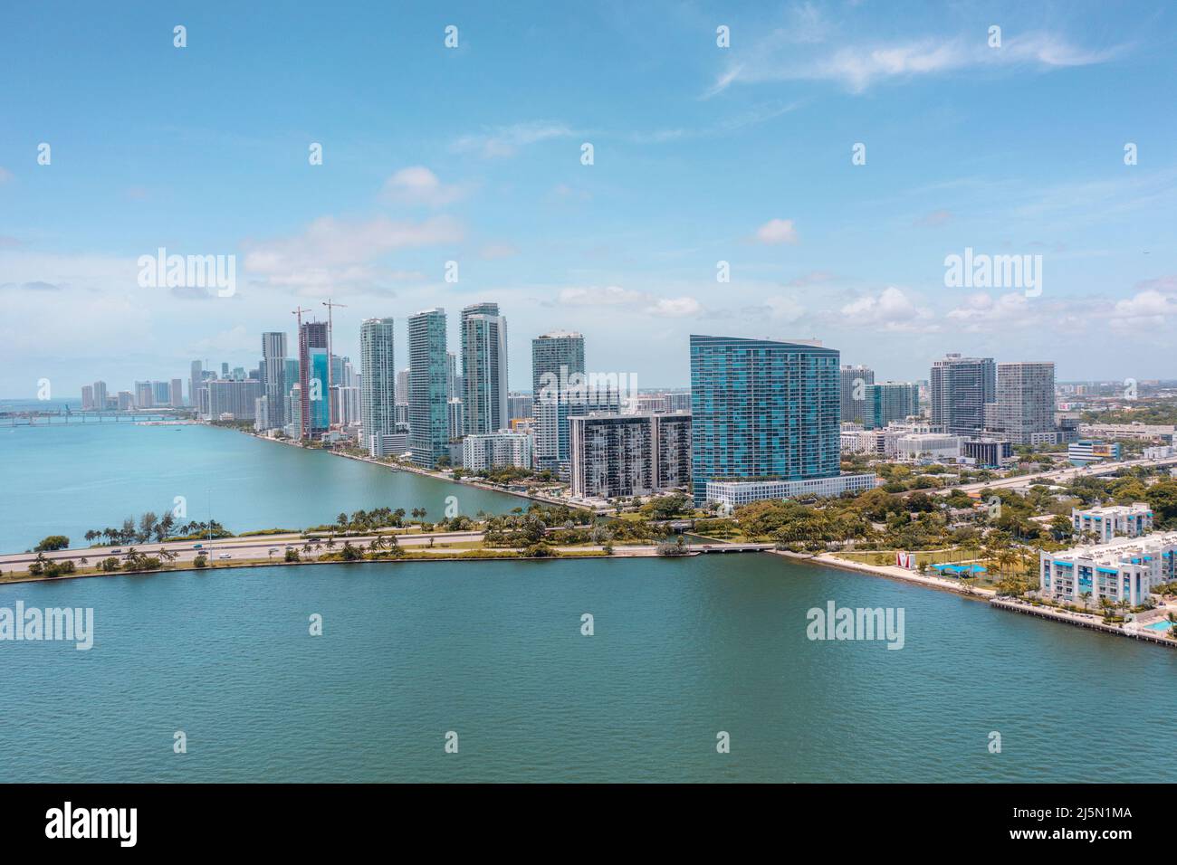 Centro città di Miami nel sud della Florida Foto Stock