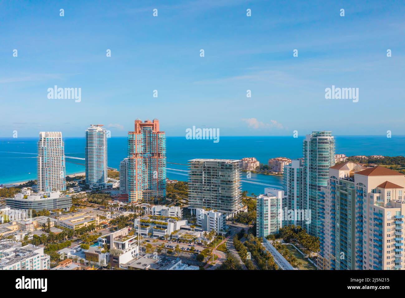 South Pointe a Miami Beach, Florida Foto Stock