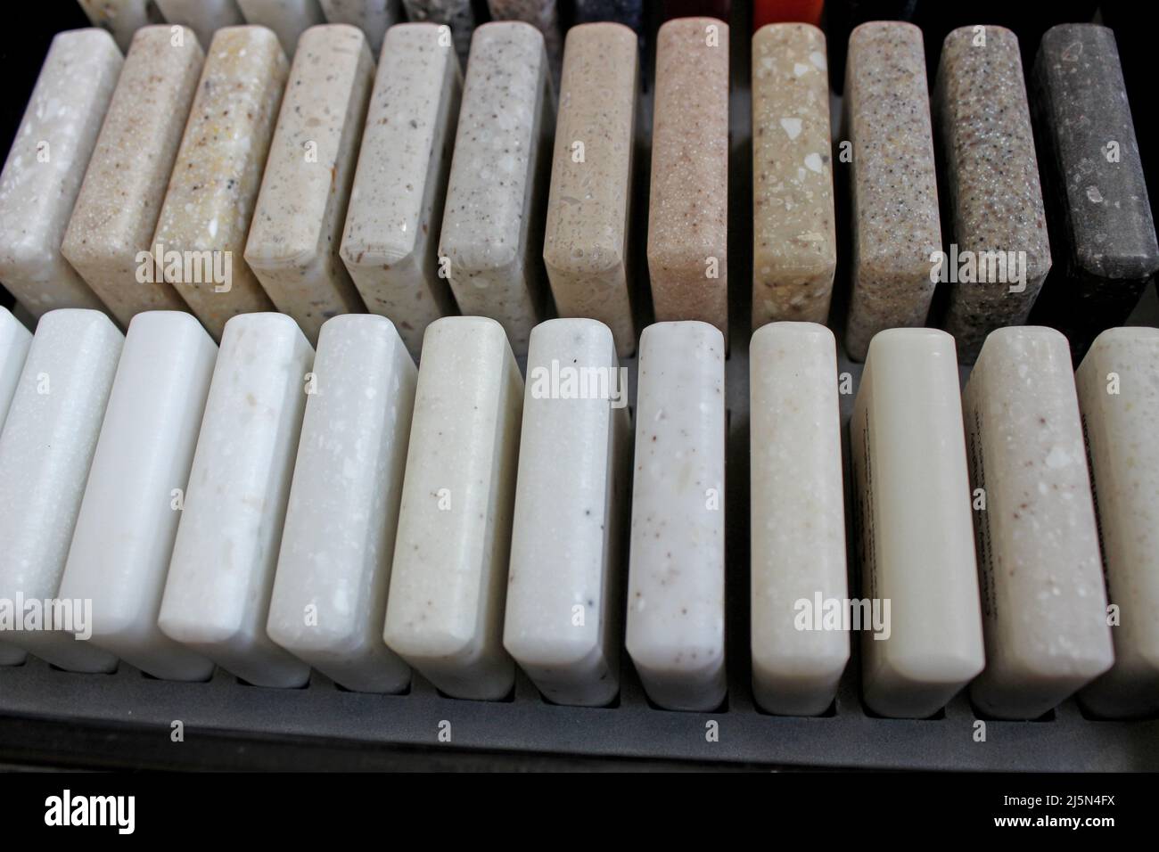 Lastre in marmo di lusso in pietra naturale per piani di cucina e pavimenti. Campioni di pietra per piani. Banner Foto Stock