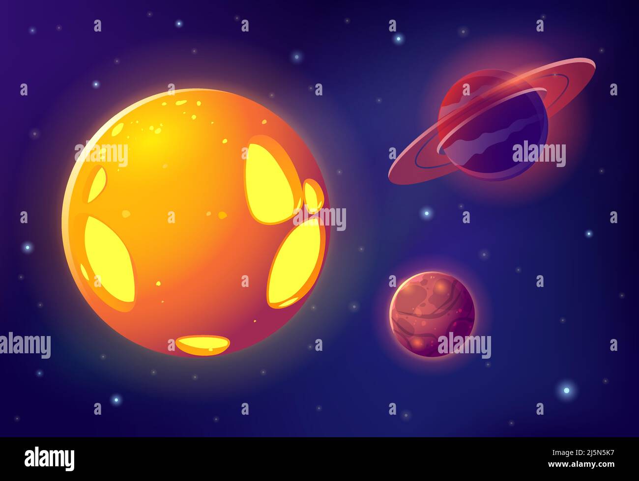 Pianeti sullo spazio Illustrazione Vettoriale