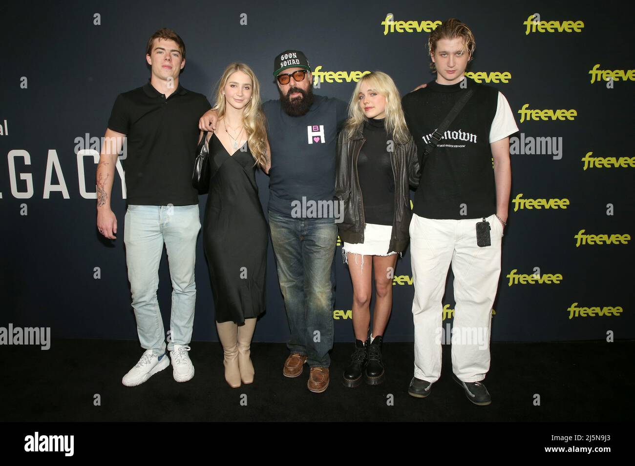 West Hollywood, CA. 24th Apr 2022. Titus Welliver, Quinn Welliver, Cora  McBride Walling Welliver, Eamonn Lorcan Charles Welliver, al Los Angeles  Special Screening and Panel for Amazon Freevee's New Series "Bosch: Legacy"