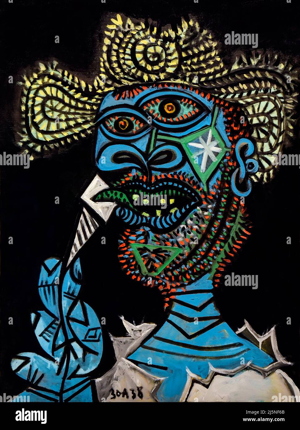 Painting Pablo Picasso, Mougins, 1938 Foto Stock