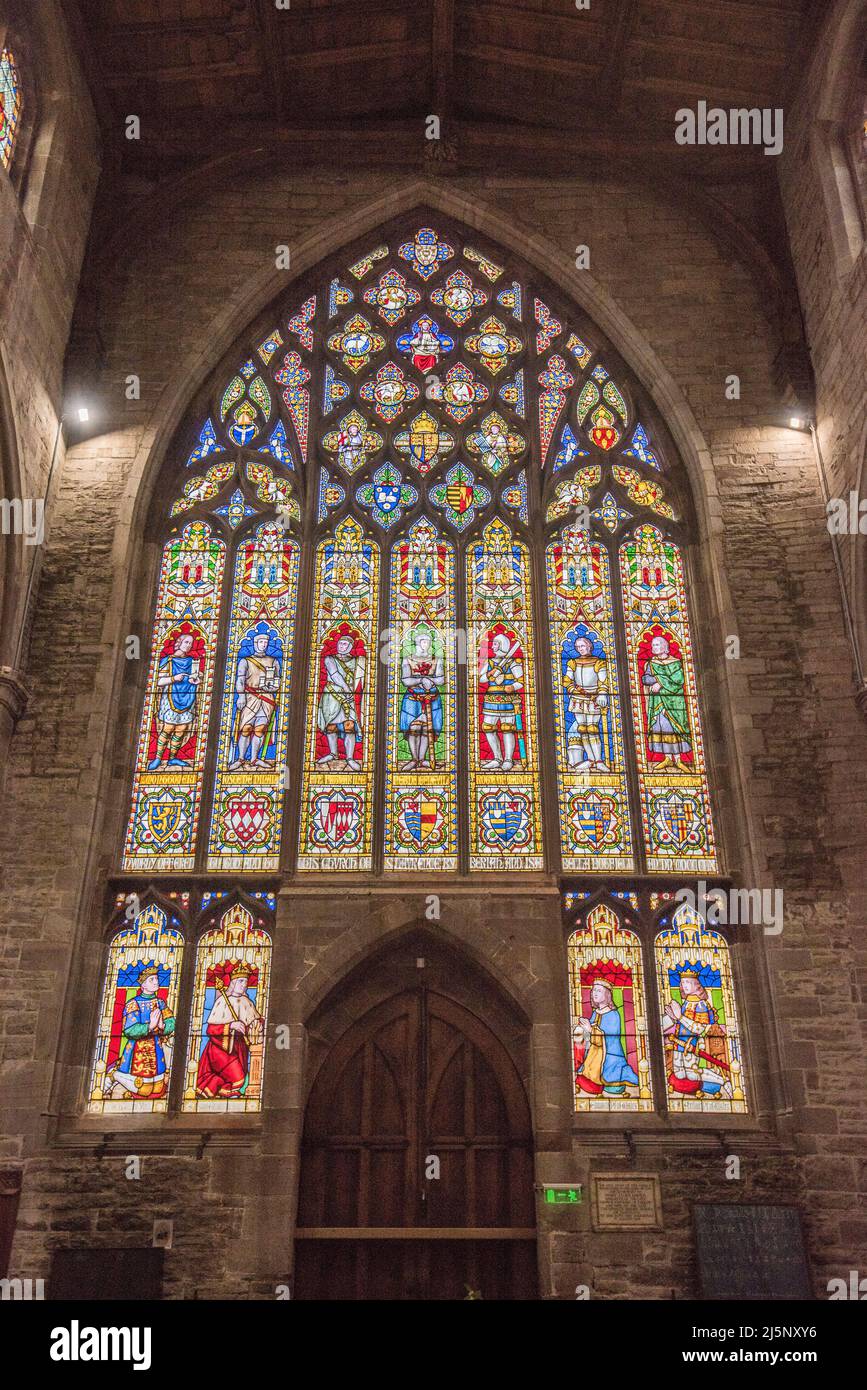 Forse la migliore chiesa che ho visto in decine di anni con un interno stupefacente. Ludlow Shropshire di St Laurence. Squisito sotto molti aspetti Foto Stock