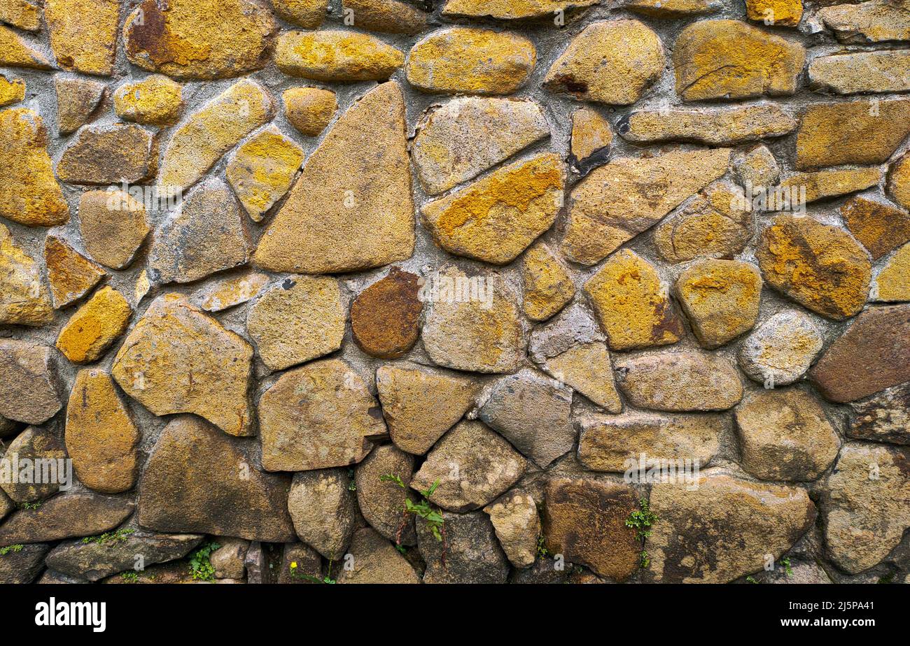 Muro di pietra sfondo texture Foto Stock