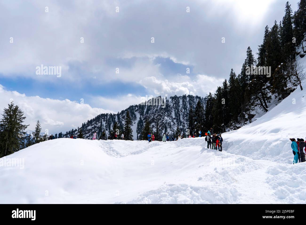 solang valle avventura manali himachal pradesh Foto Stock