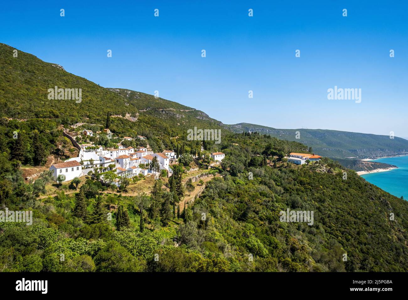 Monasterio da Nossa Senhora da Arrábida, nei pressi di Setúbal, Portogallo Foto Stock