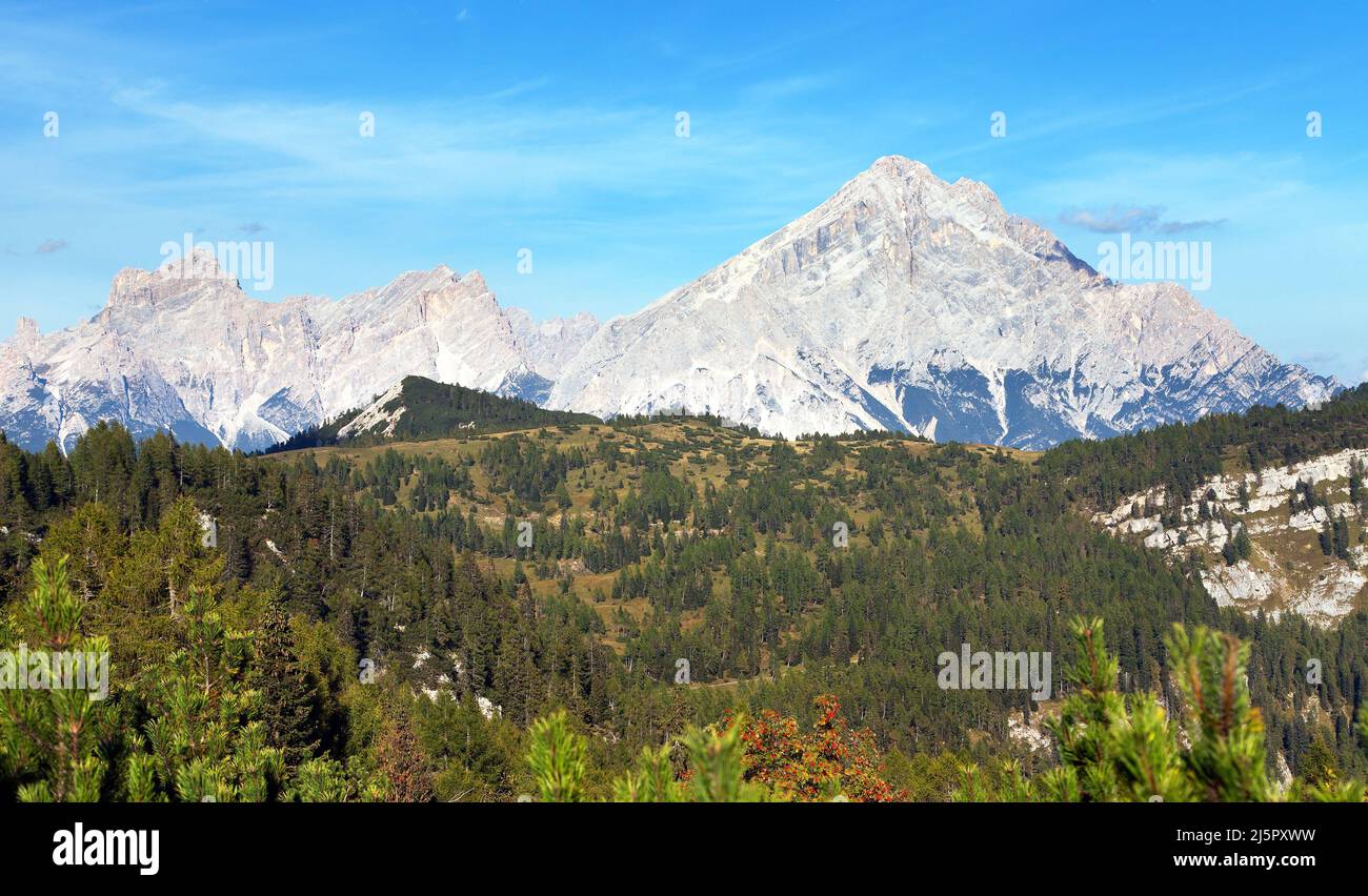 Monte Antelao, Alto Adige, Alpi Dolomiti, Italia Foto Stock