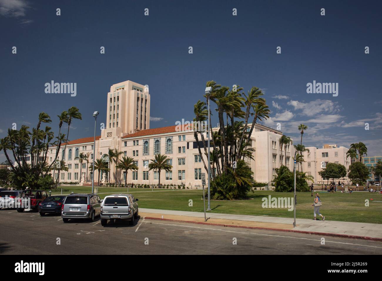 Edificio del San Diego County Administration Center nel centro città Foto Stock