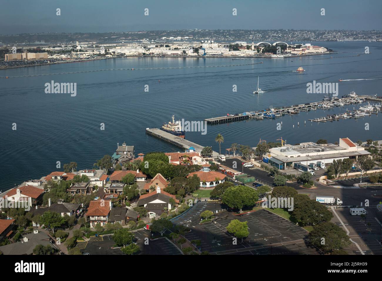 Vista panoramica aerea della Baia di San Diego Foto Stock