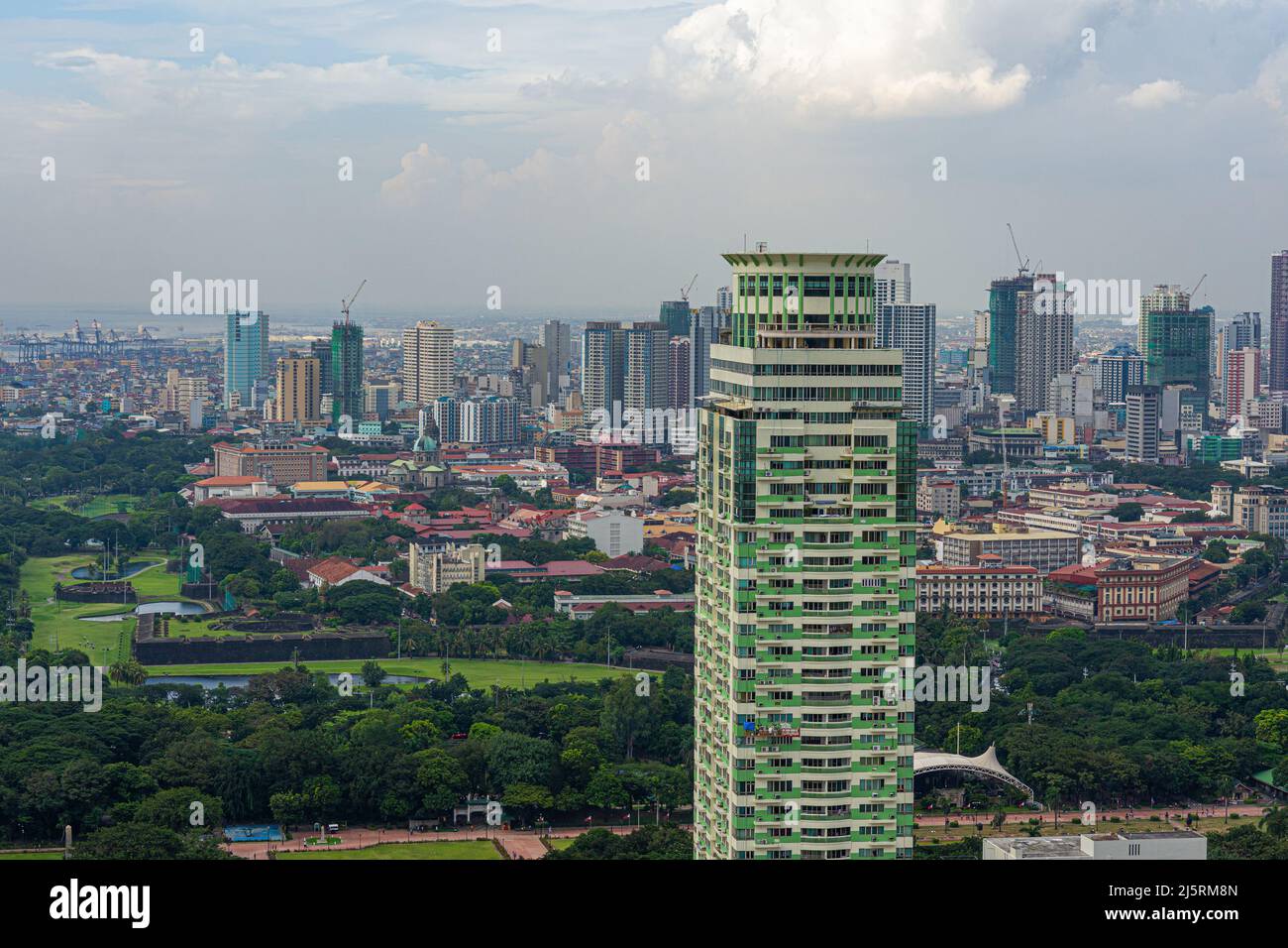 Vista alla città di Manila, Manila, Filippine - 08.11.2019 Foto Stock