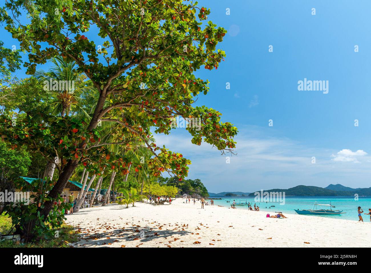 Malcapuya Beach, Coron, Filippine - 11.11.2019 Foto Stock