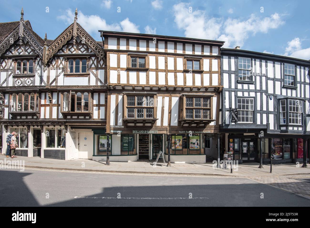 Borad St, vicino al Buttercross, Ludlow, Shropshire Foto Stock