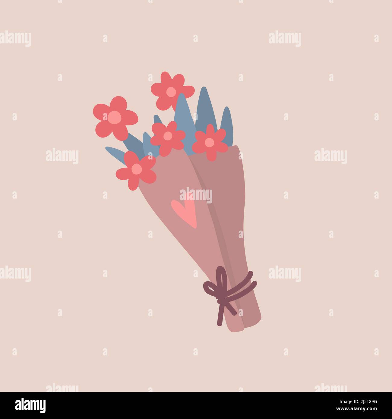 Un mazzo di fiori Illustrazione Vettoriale