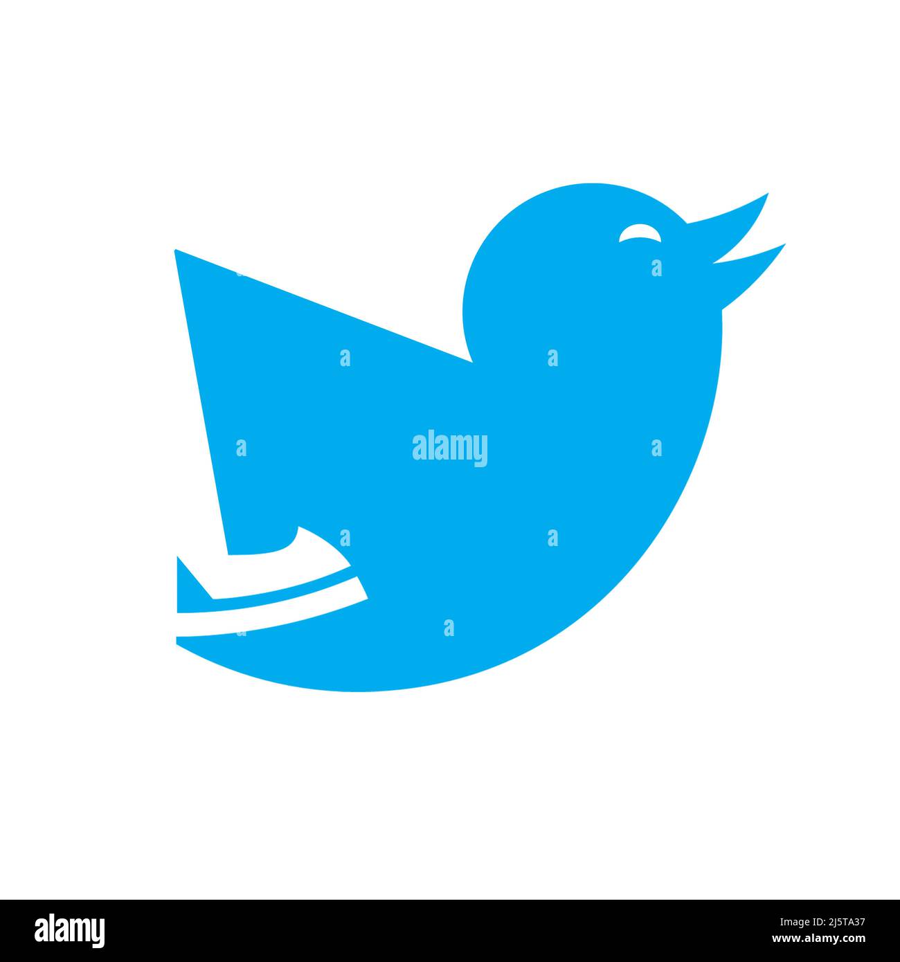 Nuovo logo Twitter Concept dopo l'acquisizione da parte di Elon Musk della società twitter. Wroclaw, Polonia, 25 aprile 2022. Foto Stock