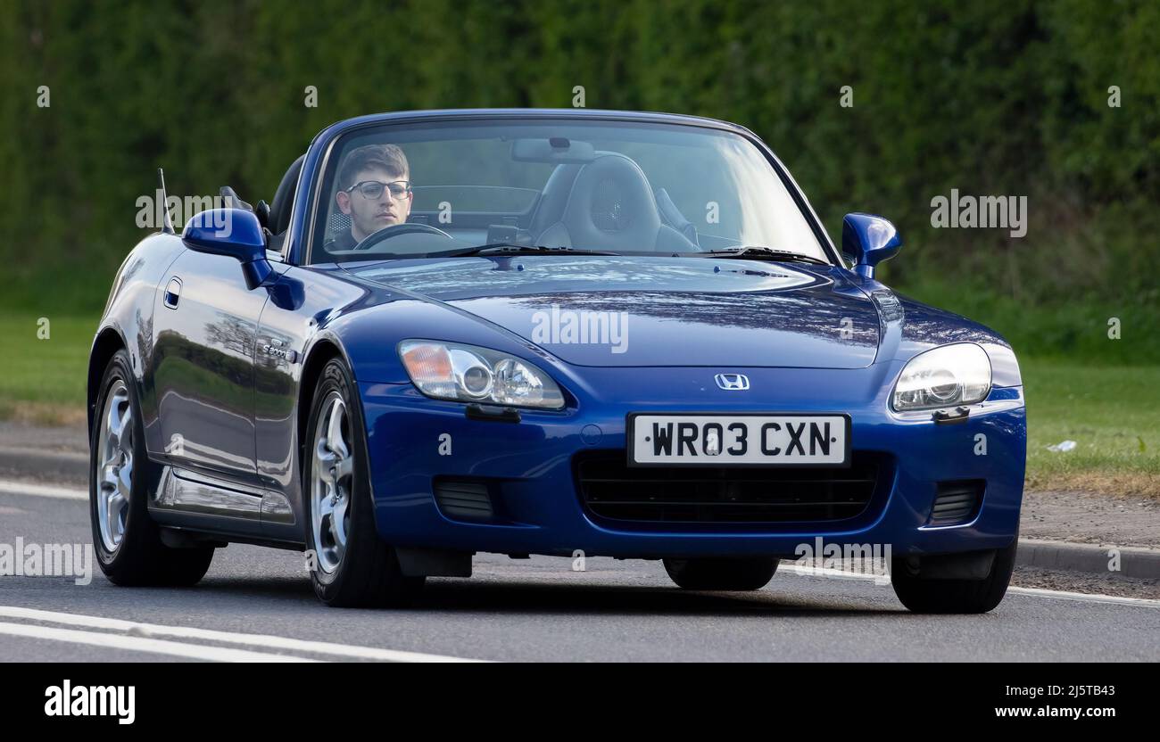 2003 blu Honda S2000 convertibile Foto Stock