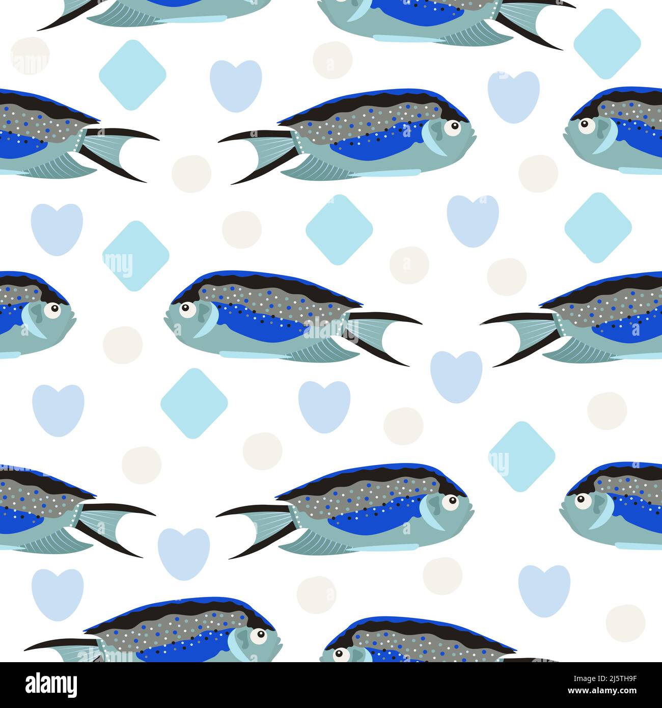 Angelfish, motivo senza cuciture colorato e luminoso Illustrazione Vettoriale