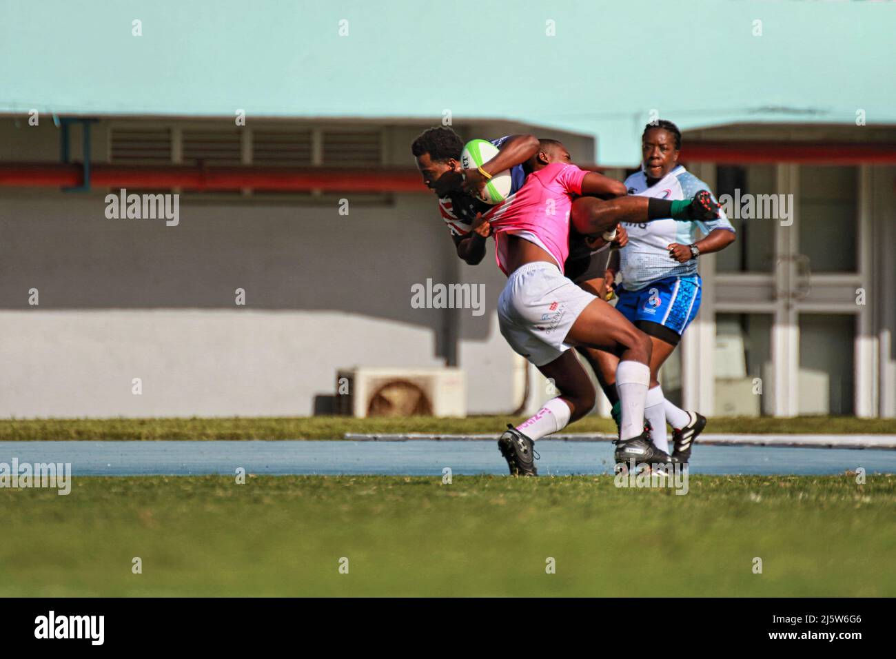 2022 Rugby HA CONDOTTO il torneo dei sette qualificatori alle Bahamas Foto Stock