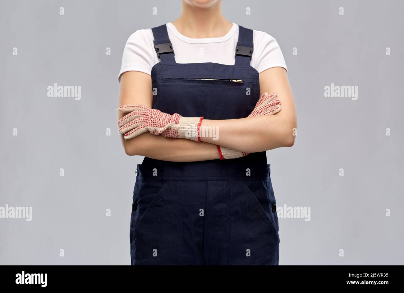 primo piano di pittore o costruttore femminile in generale Foto Stock