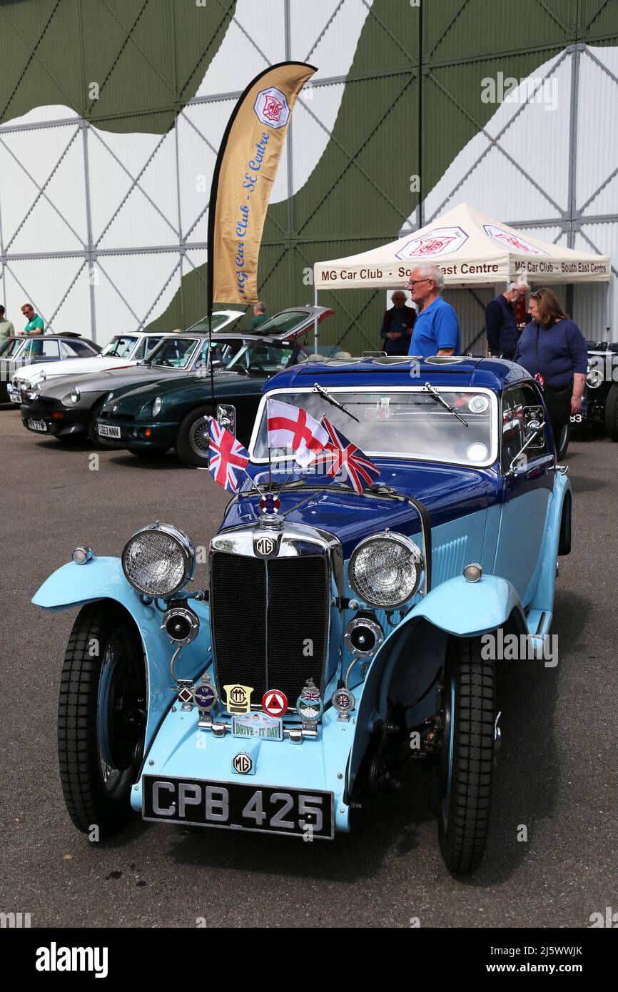 MG PA Airline Coupé (1934), British Marques Day, 24 aprile 2022, Brooklands Museum, Weybridge, Surrey, Inghilterra, Gran Bretagna, Regno Unito, Europa Foto Stock