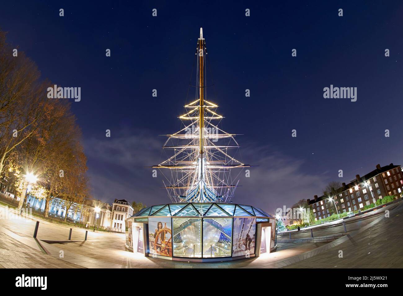 The Cutty Sark Historic Tea Clipper and Museum, Greenwich, Londra Foto Stock