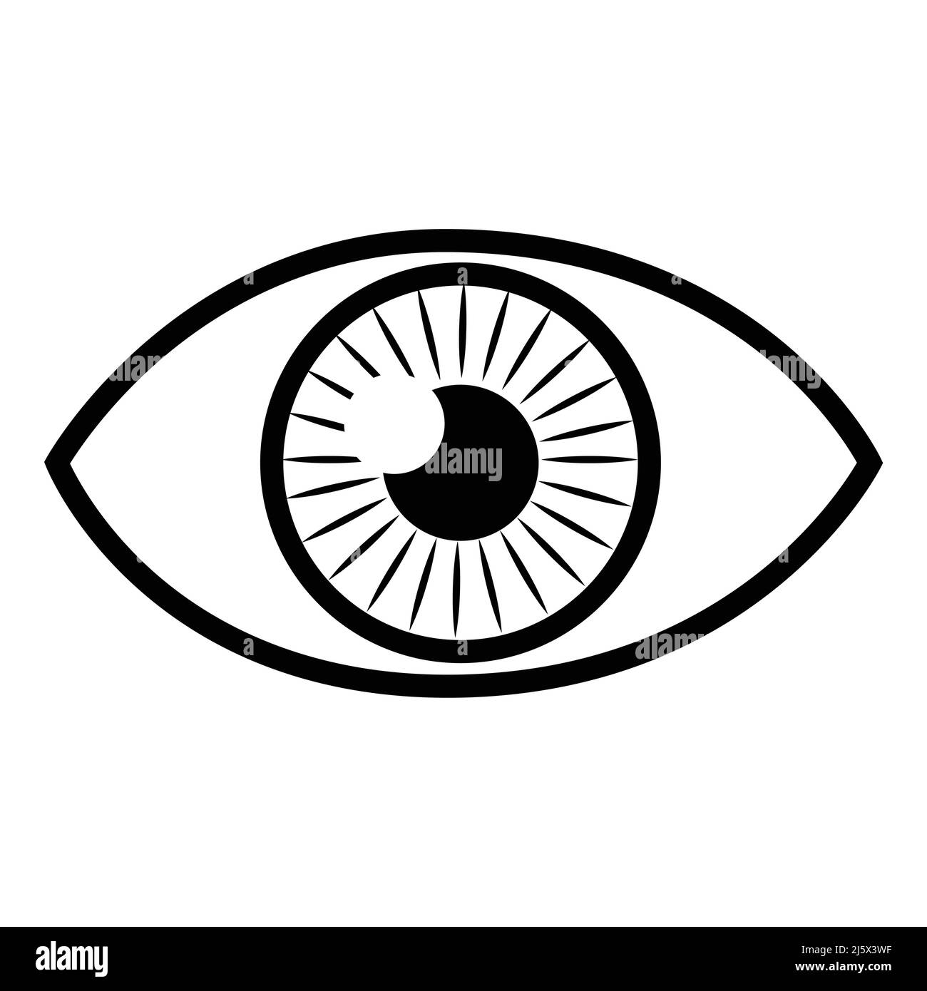 Icona occhio vettore di illustrazione isolato Illustrazione Vettoriale