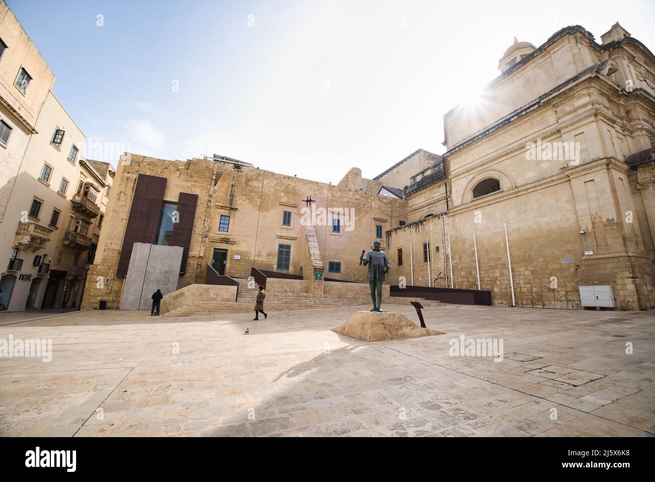 Piazza Jean De Valette a la Valletta Foto Stock