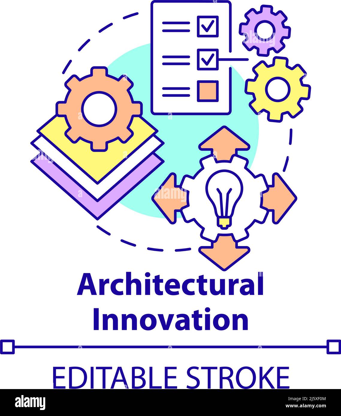 Icona del concetto di innovazione architettonica Illustrazione Vettoriale