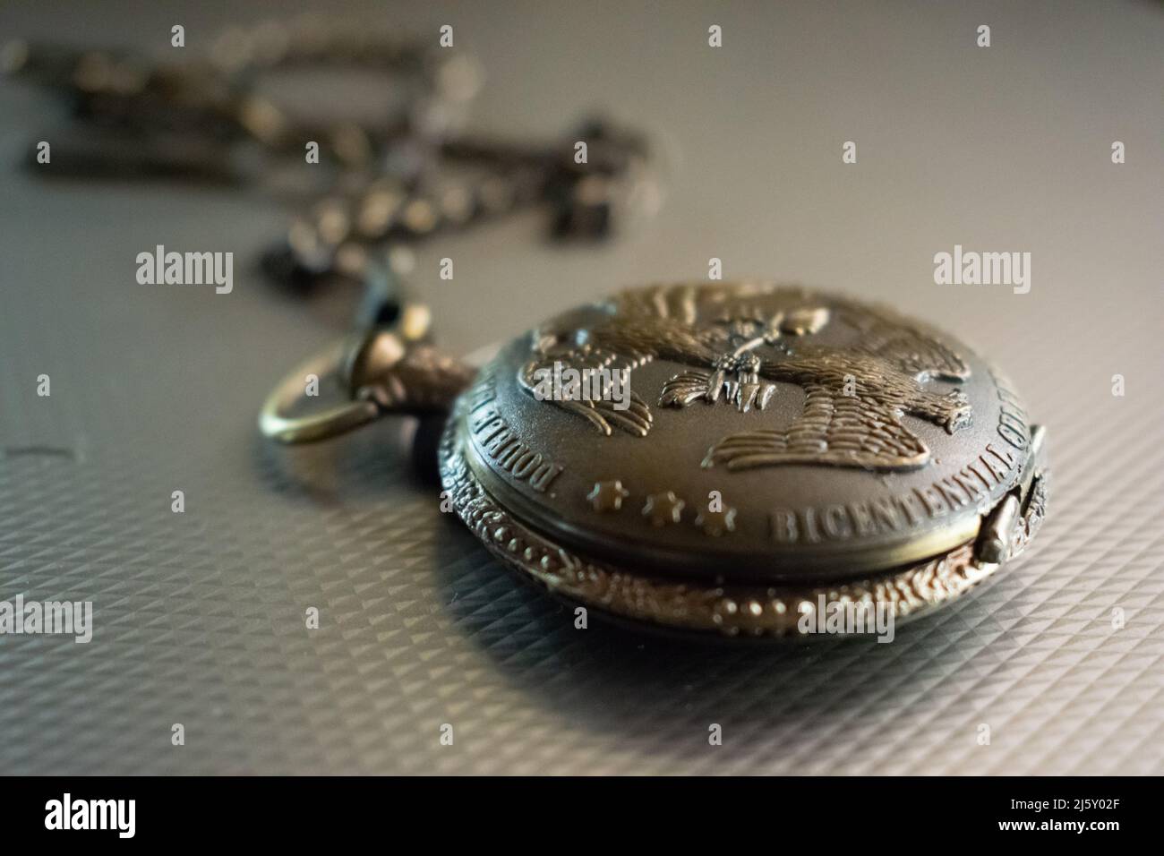 Orologio tascabile vintage. Concetto -tempo. Foto Stock