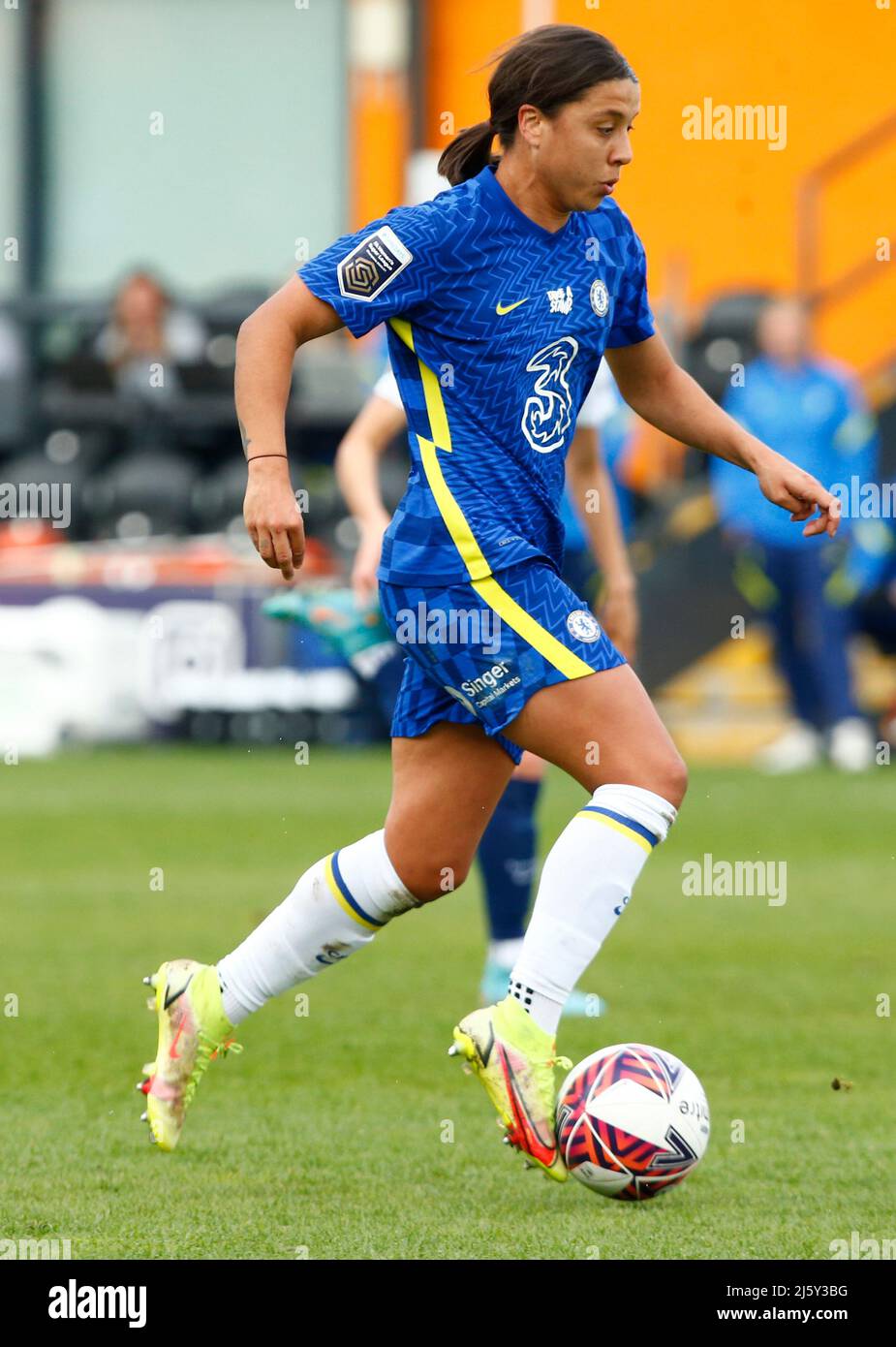 BARNETT, INGHILTERRA - APRILE 24:Chelsea Donne Sam Kerr durante Barclays fa Women's Super League tra Tottenham Hotspur e Chelsea al Hive, Barnett Foto Stock