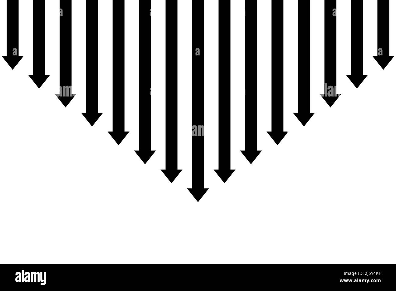 Freccia giù Imposta icona disegno semplice Illustrazione Vettoriale