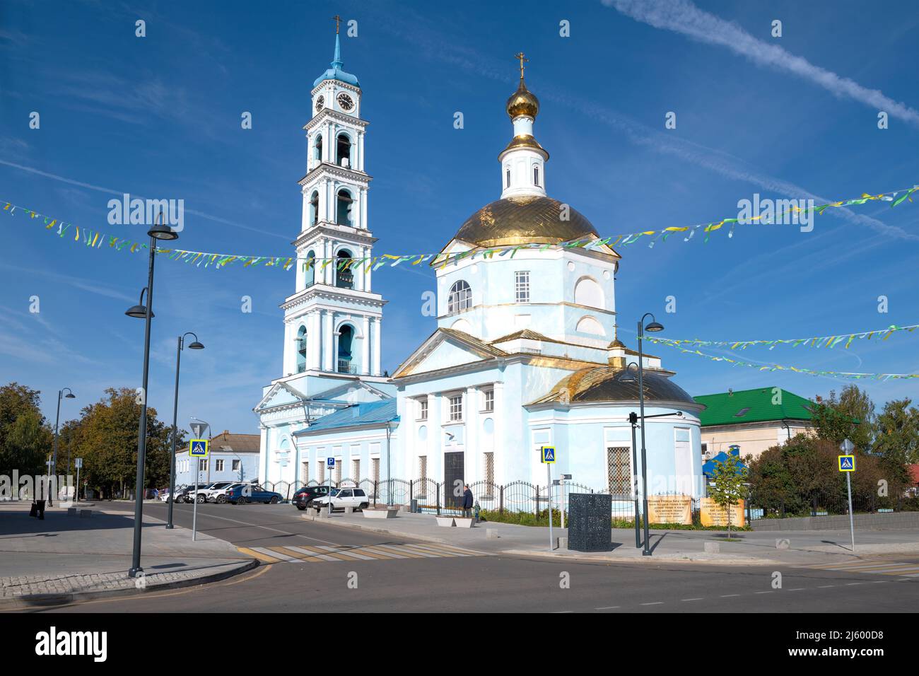 KASHIRA, RUSSIA - 18 SETTEMBRE 2021: Chiesa antica dell'entrata nel Tempio del Santissimo Teotokos in un pomeriggio di settembre Foto Stock