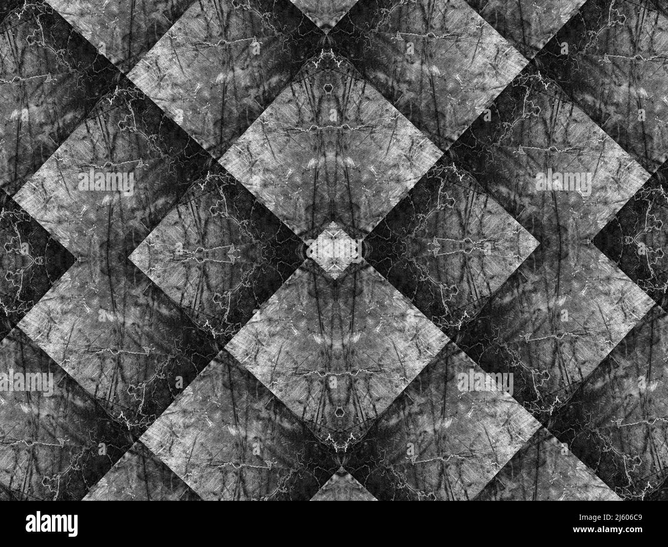 Astratto grunge sfondo caleidoscopico, grungy texture con motivi geometrici Foto Stock