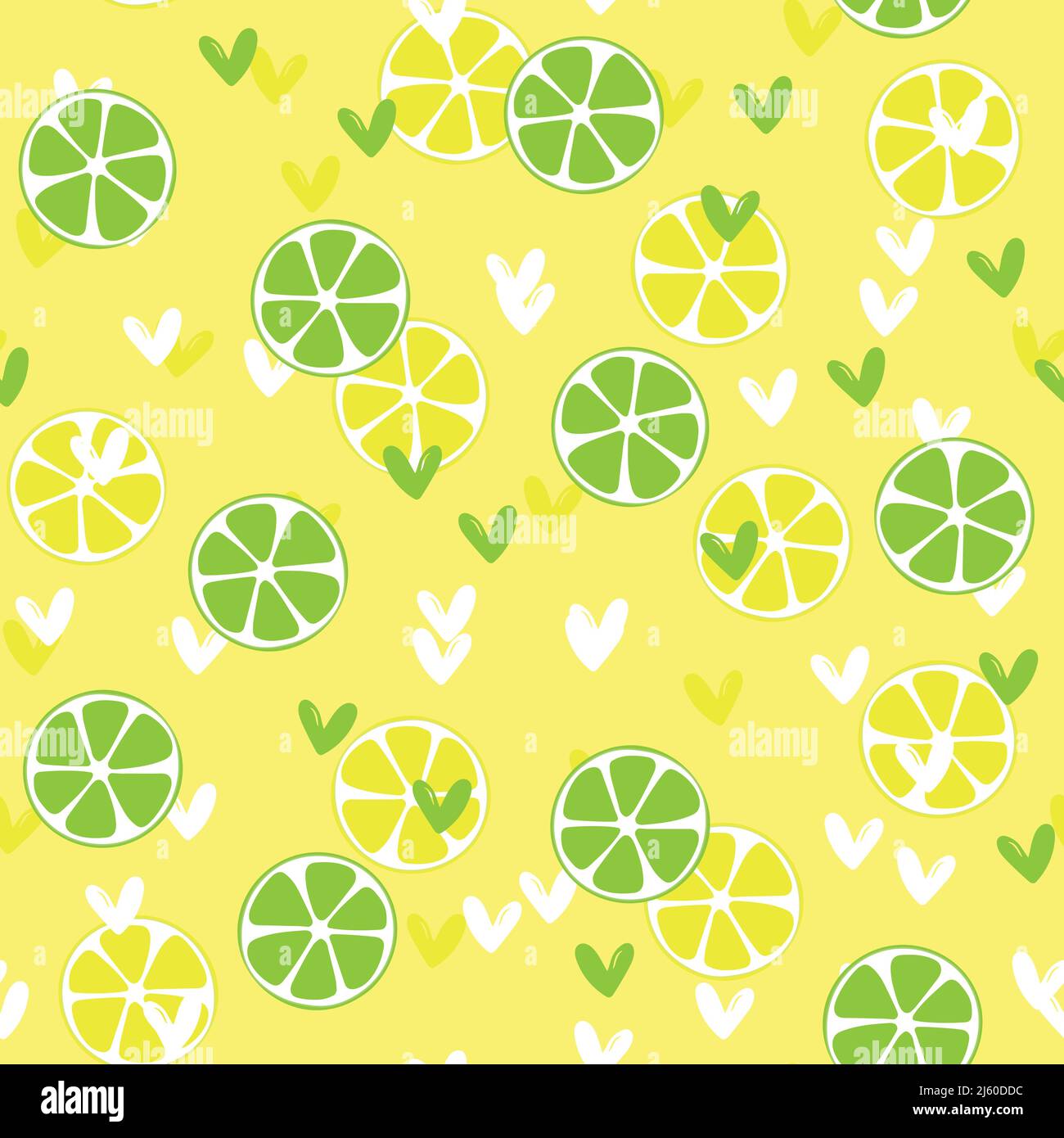 Illustrazione estiva con arance e limoni. Motivo Seamlees con frutti colorati su sfondo colorato. Concetto di cibo. Modello per invito Illustrazione Vettoriale