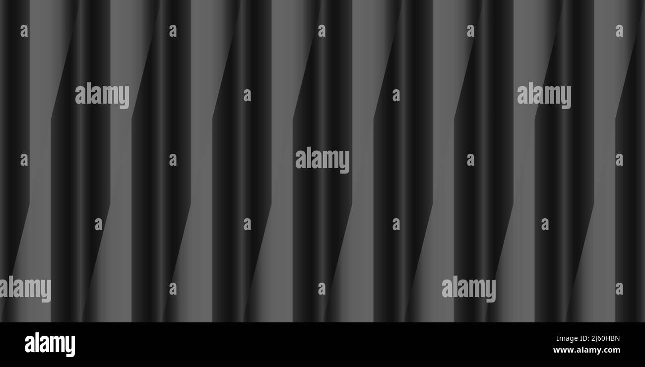 Astratto background industriale di affari. Motivo vettoriale nero senza giunture con linee a zig-zag. Illustrazione Vettoriale