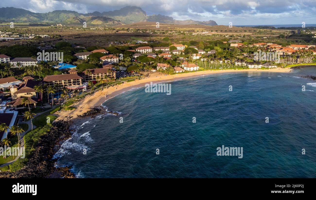 KIAHUNA Beach, Koala, Kauai, Hawaii Foto Stock