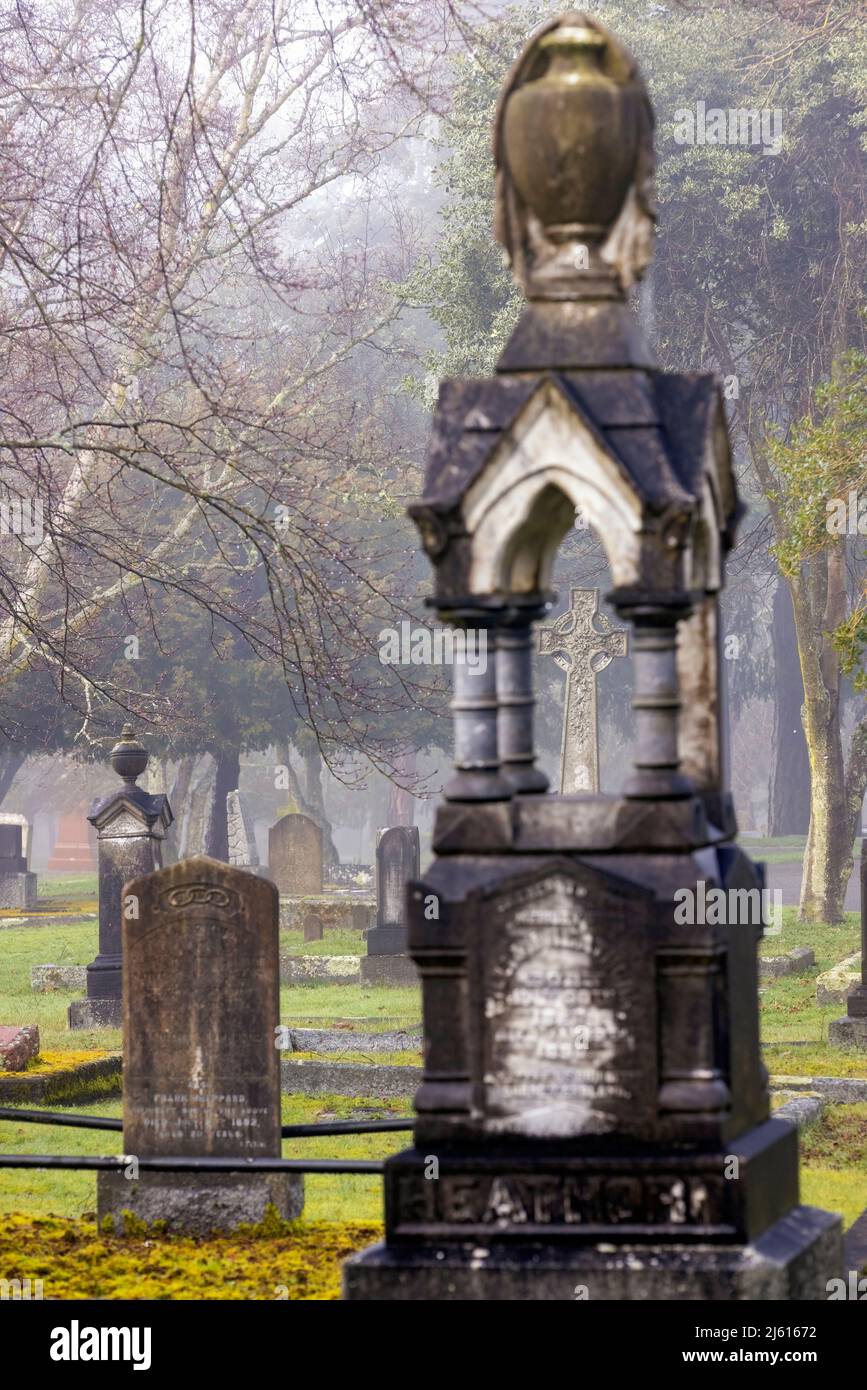 Ross Bay Cemetery - Victoria, Vancouver Island, British Columbia, Canada Foto Stock