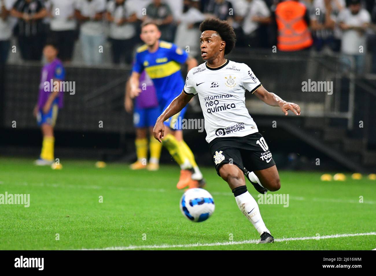 São PAULO, BRASILE - APRILE 26: Guglielmo di S. C. Corinthians durante la Copa CONMEBOL Libertadores partita tra S. C. Corinthians e Boca Juniors all'Arena Corinthians il 26 Aprile 2022 a São Paulo, Brasile. (Foto di Leandro Bernardes/PxImages) Credit: PX Images/Alamy Live News Foto Stock