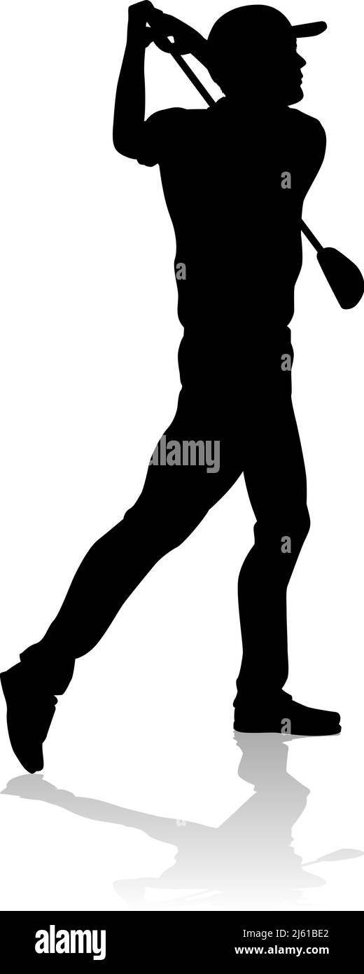 Giocatore di golf Golf Sport Silhouette di persona Illustrazione Vettoriale