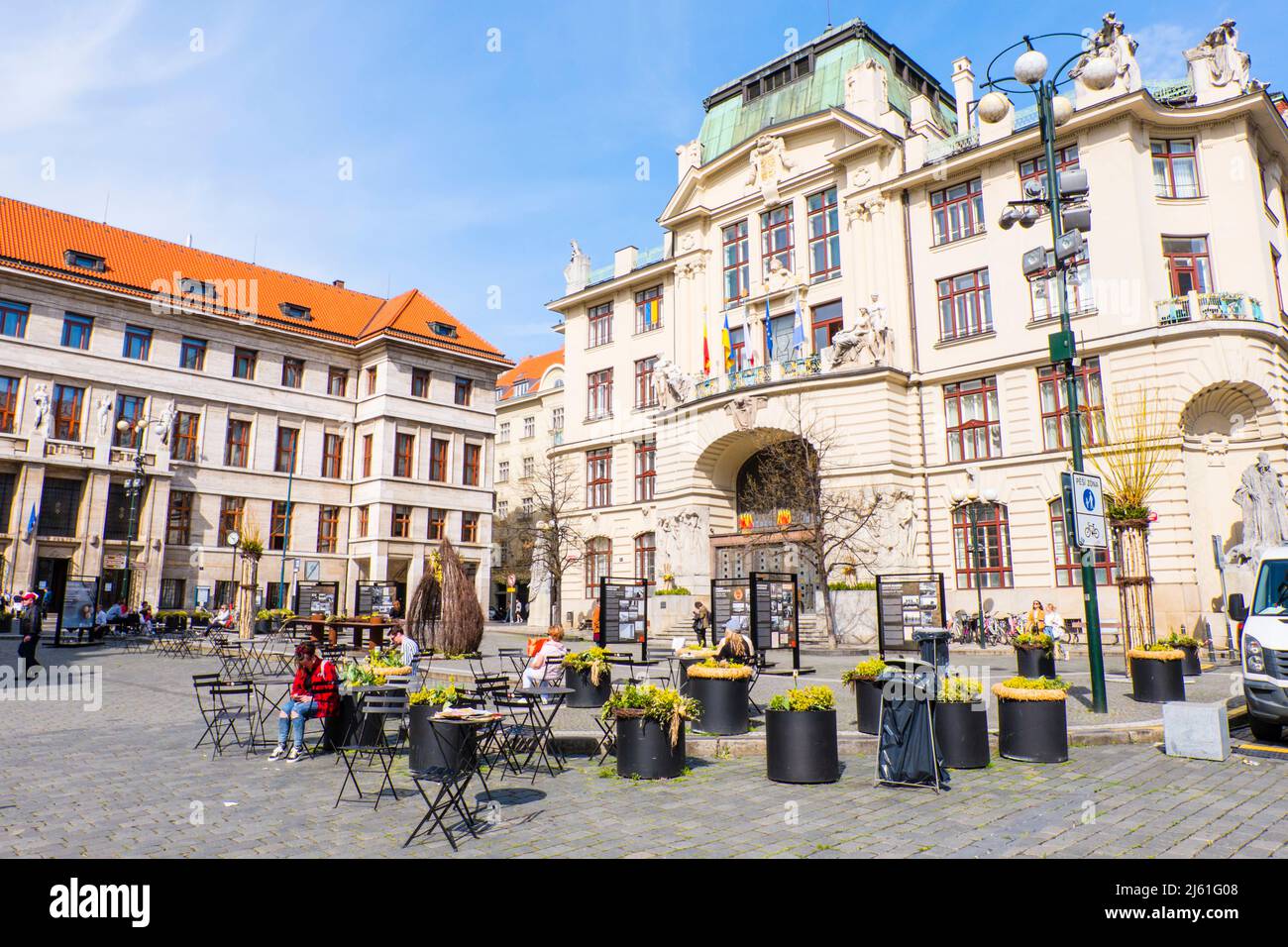 Marianske namesti, città vecchia, Praga, Repubblica Ceca Foto Stock