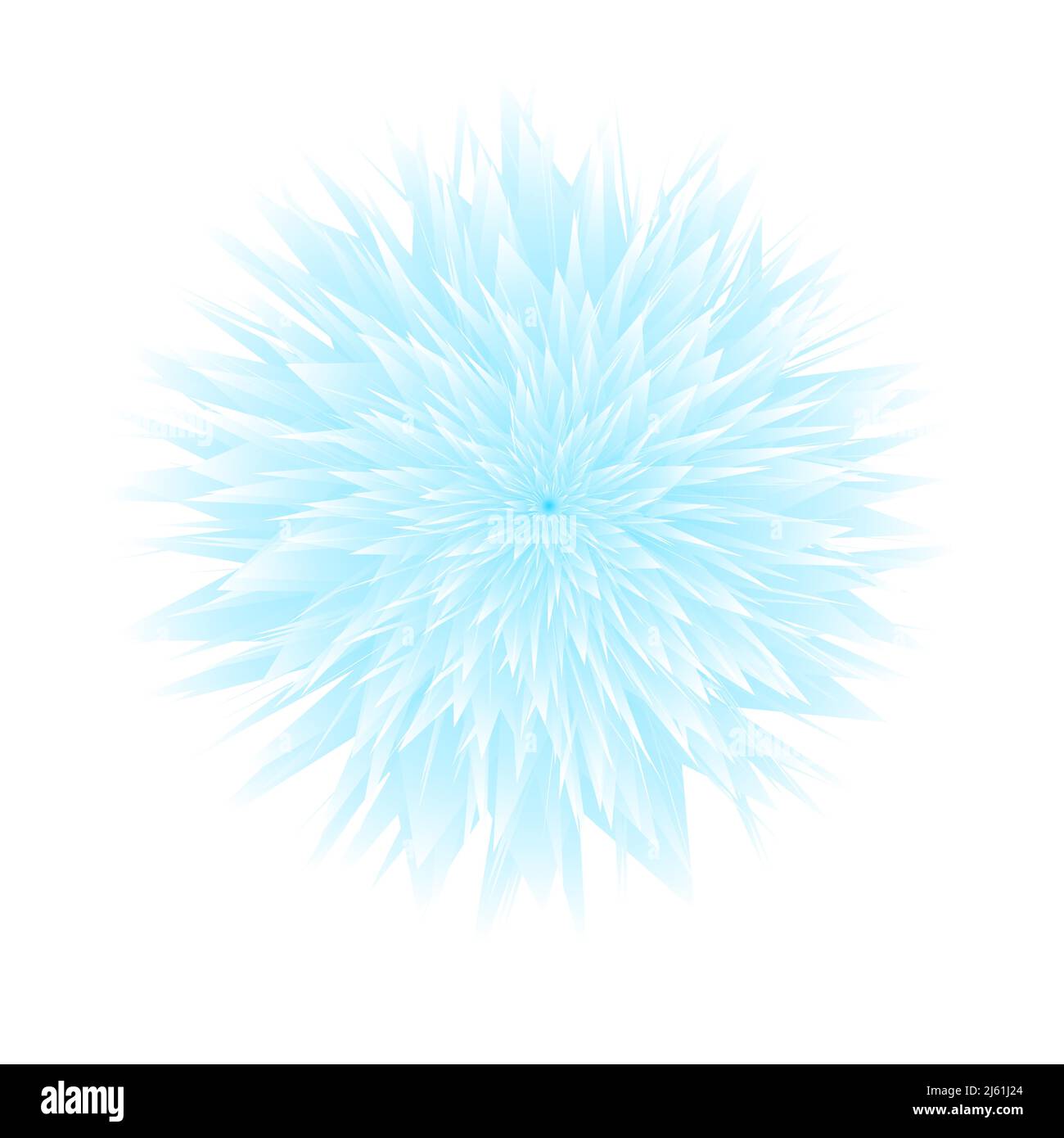 Astratto sfondo floreale blu chiaro. Fiore colorato con petali. Fiore a forma di stella. Elemento sfondo blu cielo. Dahlia. Vettore Illustrazione Vettoriale