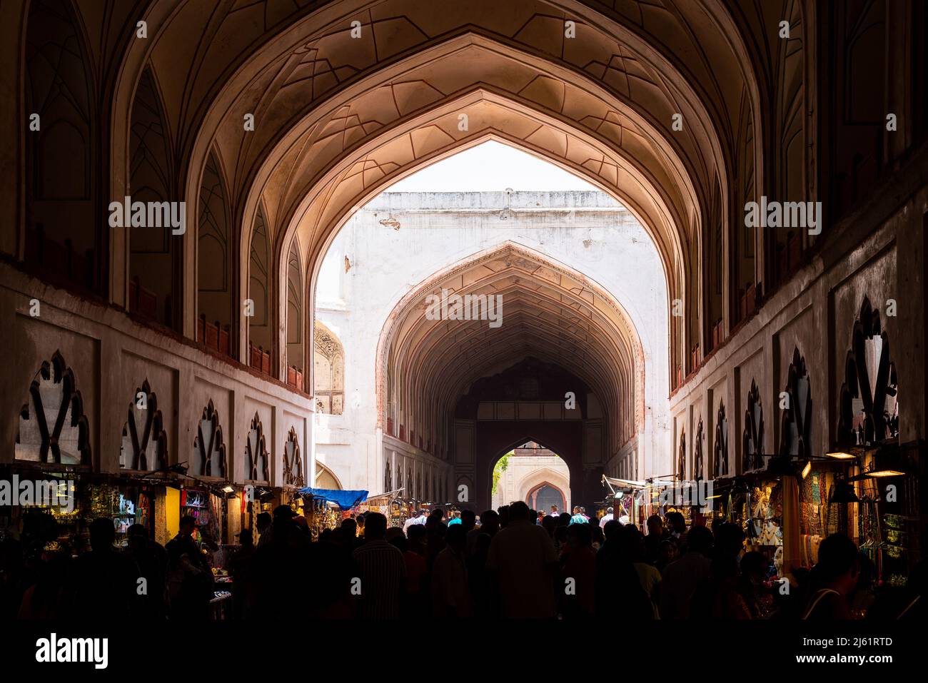 Porta di Lahori, Forte Rosso, Delhi Foto Stock