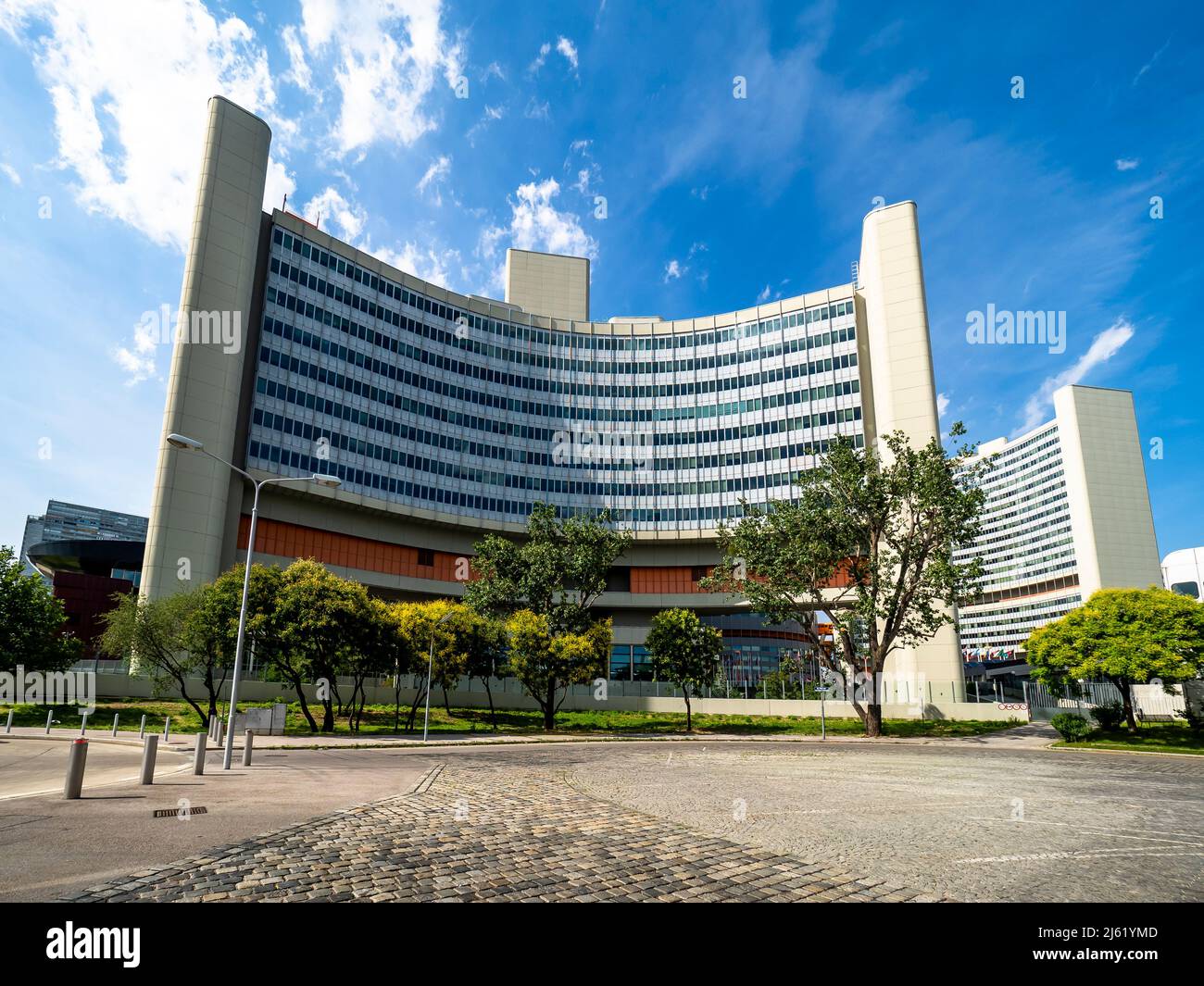 Austria, Vienna, Vienna International Centre campus a Donaustadt Foto Stock