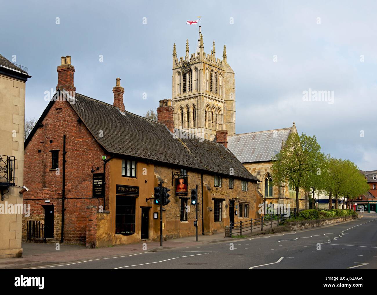 The Anne of Cleves, il pub più antico di Melton Mowbray, Leicestershire, Inghilterra, Regno Unito Foto Stock