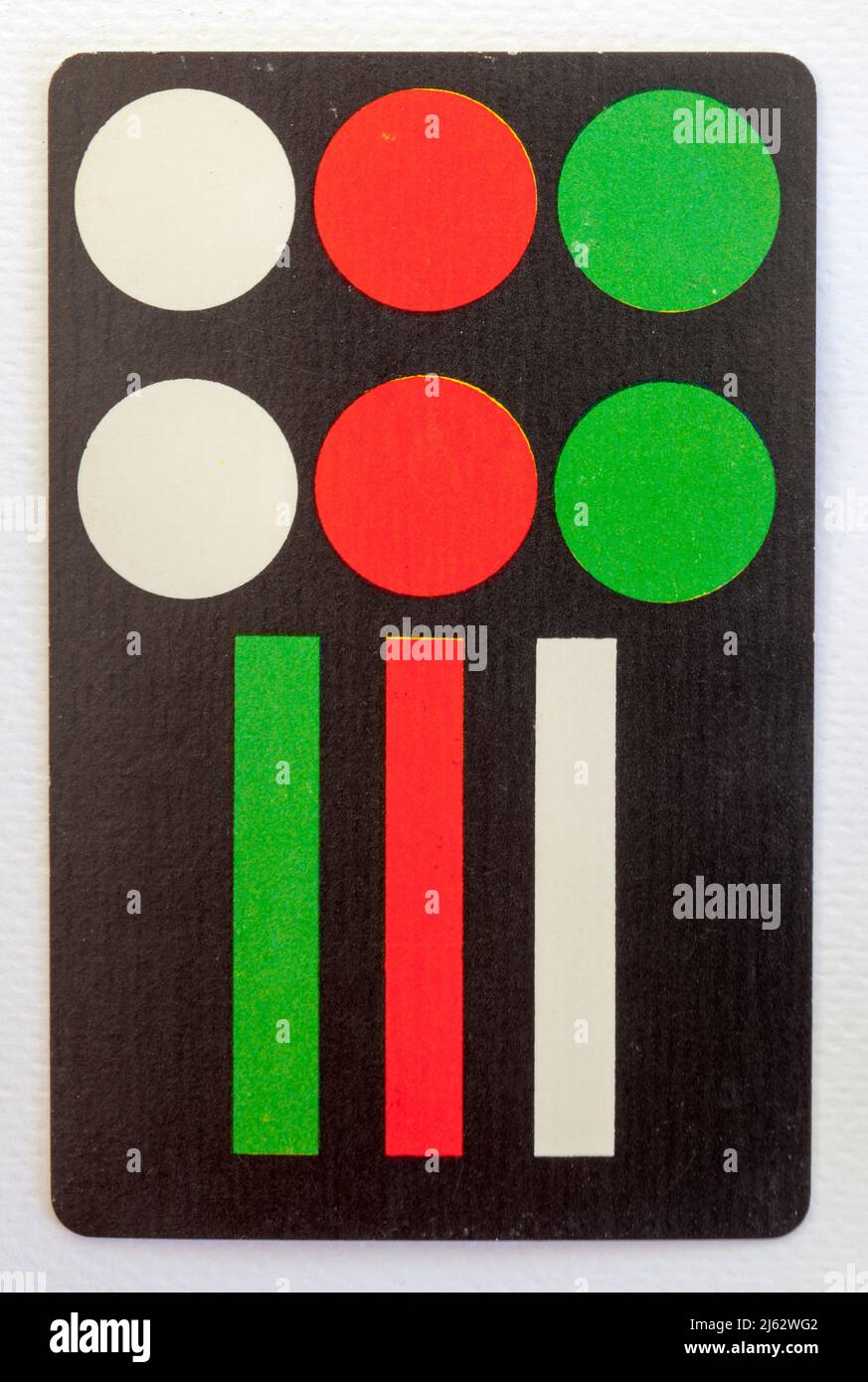 Carta da gioco di macchie e strisce Foto Stock