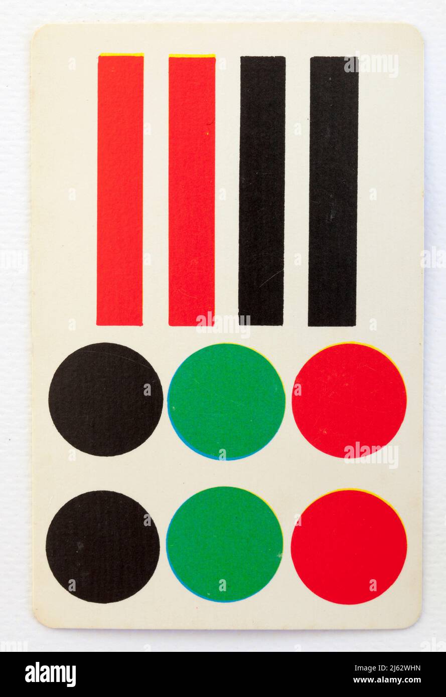 Carta da gioco di macchie e strisce Foto Stock