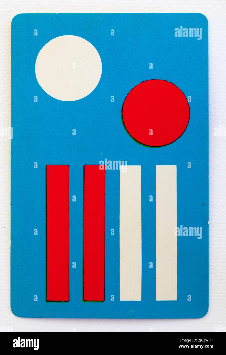 Carta da gioco di macchie e strisce Foto Stock