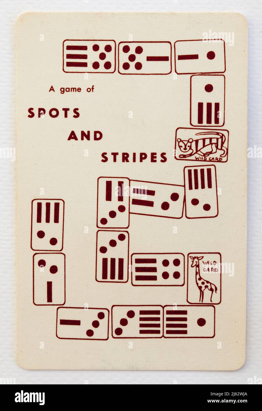 Carte da gioco spot e strisce Foto Stock
