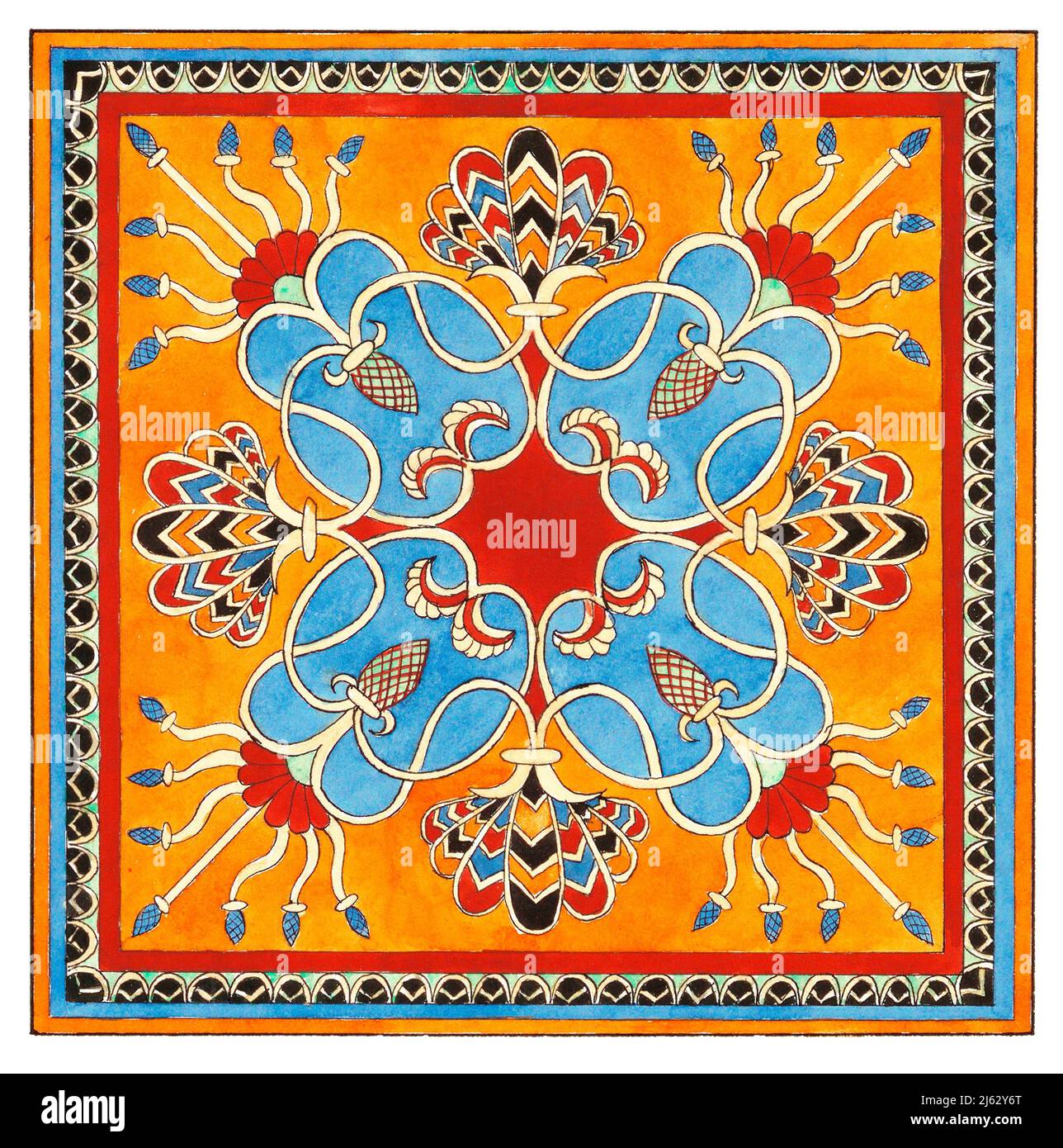 Arte di Elisabetta A Nedwill - Ornamento Assiro (ca 1900) Foto Stock